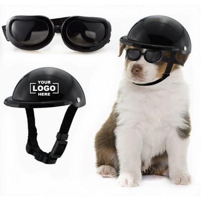 Dog Helmet and Goggles Set