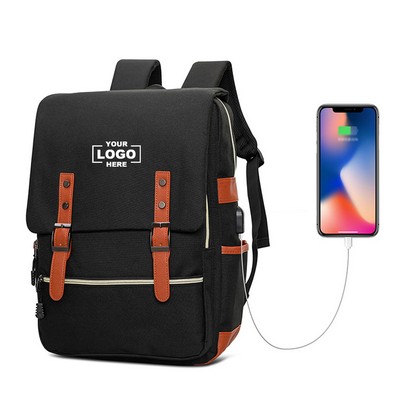 Laptop Backpack with USB Charging Port for Business and Travel