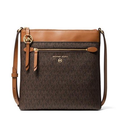 Michael Kors® Brown Jet Set Charm Small North South Flat Crossbody Bag