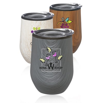 Palmera Stemless Wine Glasses with Lid 12 oz