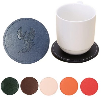 PU Leather Round Coaster