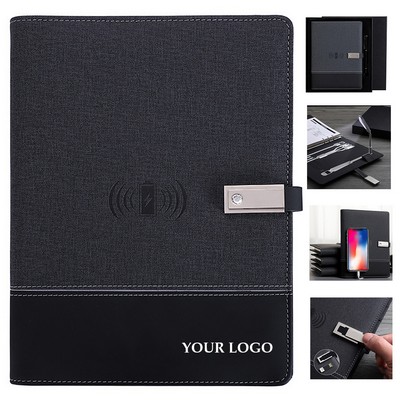 Wireless Charging Powerbank Notebook With Lamp