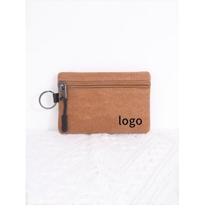 Canvas Small Coin Pouch