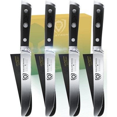 Dalstrong 4-Piece Steak Knife Set - 5" Serrated Blade - German Steel - Nsf Certified