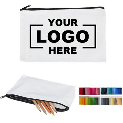 Canvas Zipper Pencil Case Durable