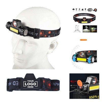 LED Headlamp with Adjustable Elastic Strap