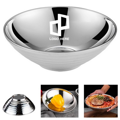 9.45 Inch 201 Stainless Steel Noodles Food Bowl