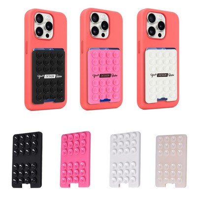 Silicone Cell Phone Wallet With Suction Cup