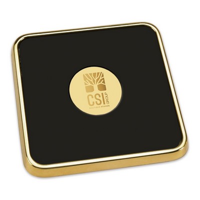 Square Gold Tone Coaster