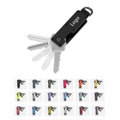 Compact Metallic Key Holder Secures 1-5 Keys