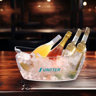 Clear Plastic 5L Ice Bucket WIth Handle For Bar Party