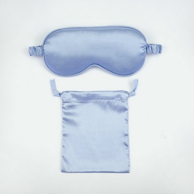 Premium Simulated Silk Eye Mask Drawstring Bag Set