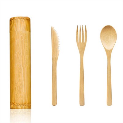 3 in1 Bamboo Cutlery Set