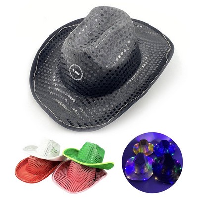 Sequined Lighted Cowboy Hat