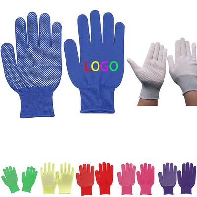 Nylon With Pvc Dotted Anti-Slip Gloves