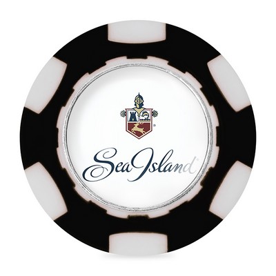 Ahead Poker Chip with Ball Marker - Black-White