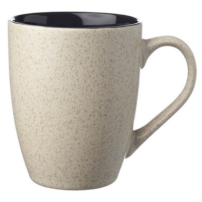 Sesame Speckled Two Tone Coffee Mugs . 10 oz