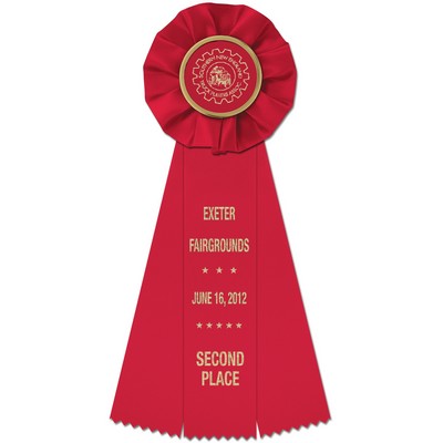 3 Streamer Empire Rosette Ribbon (9")