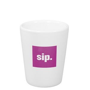 1 1/2 Oz. White Ceramic Shot Glass