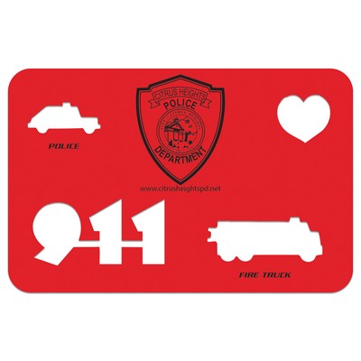 Stock 911 Stencil (4-7/8"x7¼")