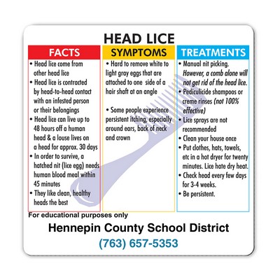 Health & Safety Head Lice Magnet