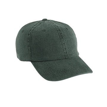 6 Panel Pigment Dyed Washed Cotton Twill Cap W/ Metal Buckle