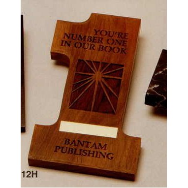 5-1/2"x9-3/5" Walnut #1 Shape Award (12h)