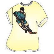 Hockey Player T-Shirt Lapel Pin