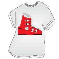 Ski Boot T-Shirt Lapel Pin