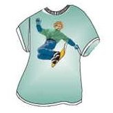 Snowboarding T-Shirt Lapel Pin