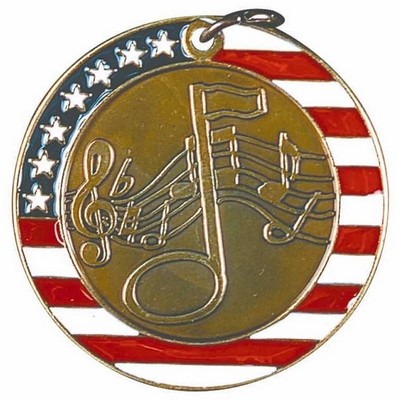 Medals, "Music" - 2" Stars & Stripes