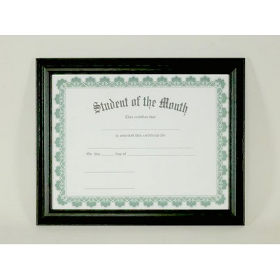 Black Hardwood Document Frame - 8.5x11