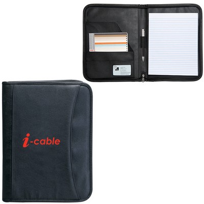 Zippered Notepad Portfolio: Koskin/1" Gusset