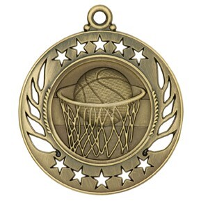 Medal, "Basketball" Galaxy - 2 1/4" Dia.