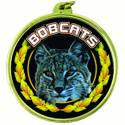 2¼" TM Series Academic Medal w/Bobcats Mascot Mylar Insert