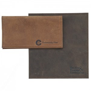 Distressed Old World Top Grain Leather Chek-Keeper II Check Cover