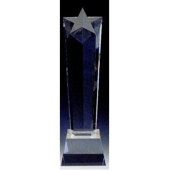 Optic Crystal Faceted Star Award (14"x4"x4")