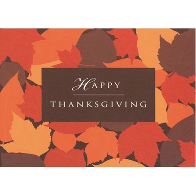 Classic-Happy Thanksgiving Leaves Greeting Card