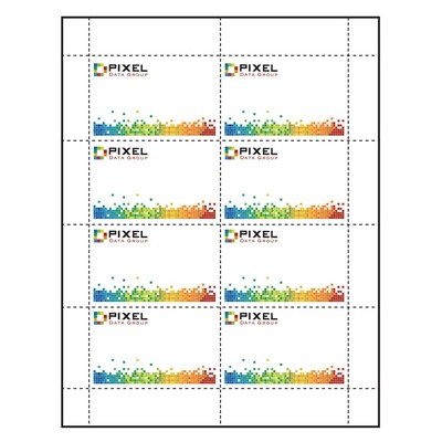 Classic Horizontal Paper Name Badge Insert- 4 Color Process (3 1/2"x2 1/4") Pack of 50