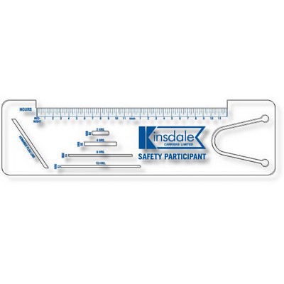 .030 Clear Plastic Logbook Ruler, Stock Shape LBR12 (2.25"x8.125"), Spot Color