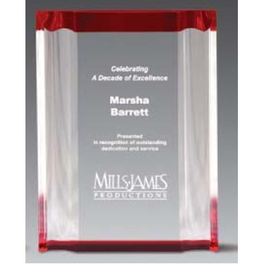 Red Channel Award w/ Mirror Bottom & Reflective Top (4"x5")