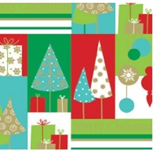 Merry Christmas Trees Gift Wrap (417')