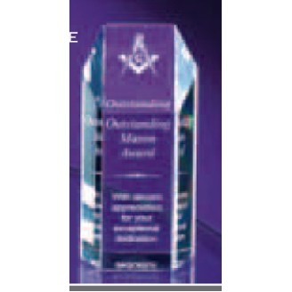 Acrylic Hexagon Tower Award (6")