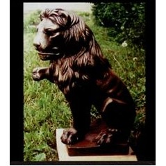 Classic Bronze Lion Bust Monument Sculpture