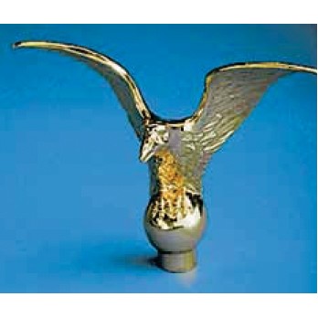 Gold Metal Classic Flying Eagle Pole Ornament (5"x6 1/2")