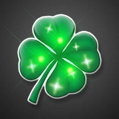 4 Leaf Clover St. Pat's Day Blinkies Pin - BLANK