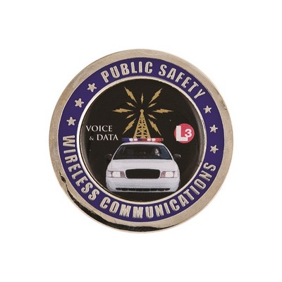 1.75" Challenge Coins - Brass Core-Nickel Plating