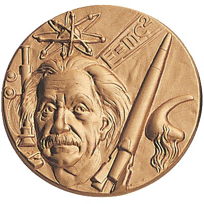 2" Science, Einstein High Relief Stamped Medallion Insert Disc