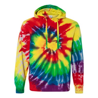 Dyenomite Multi-Color Spiral Pullover Hooded Sweatshirt