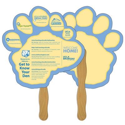 Paw Hand Fan Full Color (2 Sides)